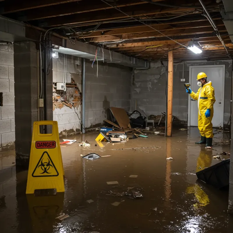 Flooded Basement Electrical Hazard in Robertson County, KY Property