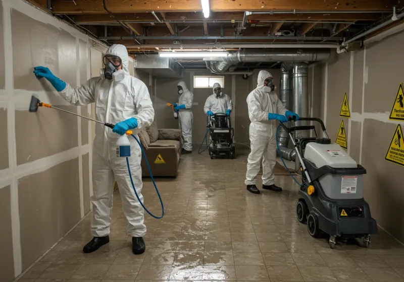 Basement Moisture Removal and Structural Drying process in Robertson County, KY